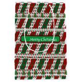 メリー・エレガントクリスマモダンスカスタマイズ&s ミディアムペーパーバッグ (正面)