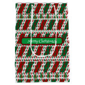 メリー・エレガントクリスマモダンスカスタマイズ&s ミディアムペーパーバッグ (裏面)