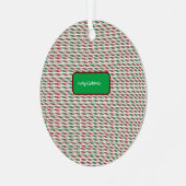 メリー・エレガントクリスマモダンスカスタマイズ&s メタルオーナメント (正面左)