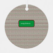 メリー・エレガントクリスマモダンスカスタマイズ&s メタルオーナメント (正面)