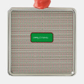 メリー・エレガントクリスマモダンスカスタマイズ&s メタルオーナメント (正面)