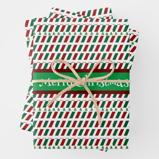 メリー・エレガントクリスマモダンスカスタマイズ&s ラッピングペーパーシート (インサイチュ)