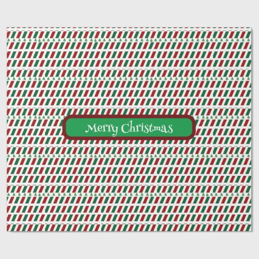 メリー・エレガントクリスマモダンスカスタマイズ&s ラッピングペーパー (フラット)