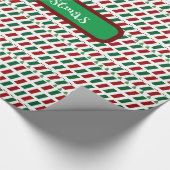 メリー・エレガントクリスマモダンスカスタマイズ&s ラッピングペーパー (コーナー)