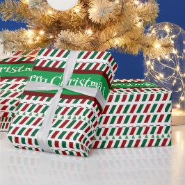 メリー・エレガントクリスマモダンスカスタマイズ&s ラッピングペーパー