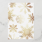 メリー&エレガ結婚したントウェディングフォトスノーフレーク 箔シーズンカード (裏面)