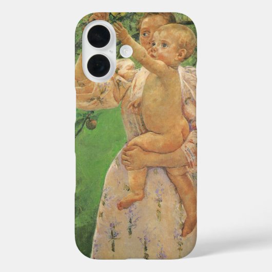 メリー・カサットによる赤ちゃんのリンゴを取る瞬間 Case-Mate iPhoneケース (裏面)