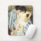 メリー・カサットの「子供の風呂」- ヴィンテージ印象派 マウスパッド (マウス)