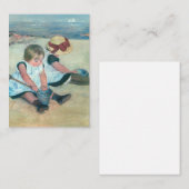 メリー・カサット - ビーチで遊ぶ子供たち ノートカード (正面/裏面)