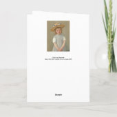 メリー・カサット - 子供の麦わら帽子 カード (裏面)