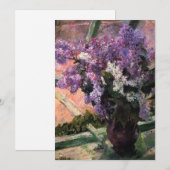 メリー・カサット - 窓辺のライラック 招待状 (正面/裏面)