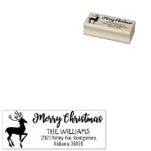 メリー・カスタムクリスマスと家族の住所 ラバースタンプ (押印)