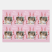 メリー・カスタムクリスマスの格言写真おもしろい ラッピングペーパーシート (正面3)