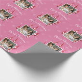 メリー・カスタムクリスマスの格言写真おもしろい ラッピングペーパー (角)