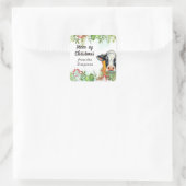 メリー・カスタムクリスマス・おもしろい スクエアシール (バッグ)