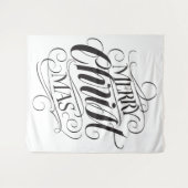 メリー・キリスト・マス宗教書道台本 タペストリー (正面(横))