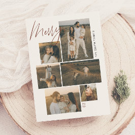メリー | ギャラリーウォール6フォトコラージュクリスマス シーズンカード