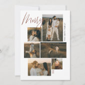 メリー | ギャラリーウォール6フォトコラージュクリスマス シーズンカード (正面)