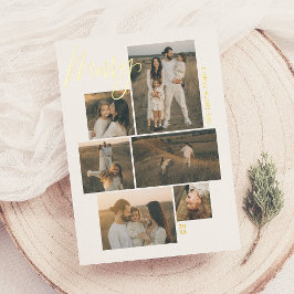 メリー | ギャラリーウォール6フォトコラージュクリスマス 箔シーズンカード