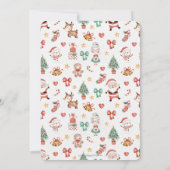 メリー&クすてきリスマス誕生日サンタ雪だるま 招待状 (裏面)