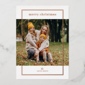 メリー・クラシッククリスマス・ライン写真 箔シーズンカード (正面)