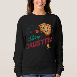 メリー・クラストマス 楽しいクリスマスのピザ好き Xmas スウェットシャツ