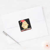メリー・クラックマス、面白いクリスマスのニワトリ スクエアシール (封筒)