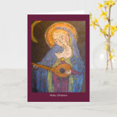 メリー·クリスマスとメアリー·カード カード (黄色い花)