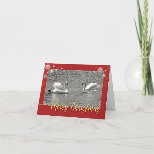 メリー·クリスマス·スワン·ファミリー シーズンカード (正面)
