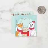 メリー クリスマス ノートカード (正面/裏面インサイチュ)