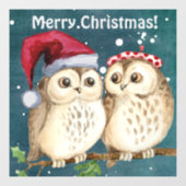 メリー・クリスマス・フクロウ ウィンドウサイン (シート)