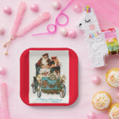 メリー・クリスマス・ヴィンテージ・アート・ホリデー ペーパープレート (パーティー)