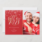 メリー・クリスマス・転がおもしろい，新年の写真に シーズンカード (正面)