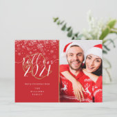 メリー・クリスマス・転がおもしろい，新年の写真に シーズンカード (スタンド正面)