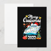 メリー・クルーズマス　クルーズ　面白いクリスマス　家族　Xmas 招待状 (正面/裏面)