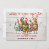 メリー・クロッキング・クリスマス！ ホリデー・チキンズ シーズンカード (正面)