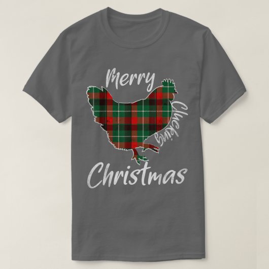 メリー・クロッキング・クリスマス 面白いニワトリ愛好家ファーム Tシャツ (デザイン正面)