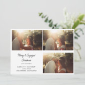 メリー&ク婚約したリスマス |写真の日付を保存 シーズンカード (スタンド正面)