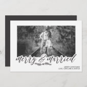 メリー&ク結婚したリスマスフォトホリデーカード シーズンカード (正面/裏面)