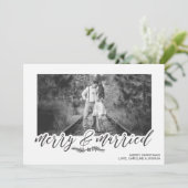 メリー&ク結婚したリスマスフォトホリデーカード シーズンカード (スタンド正面)