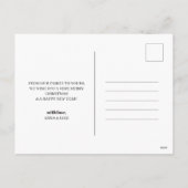 メリー&ク結婚したリスマスモダンフォト白黒 シーズンポストカード (裏面)