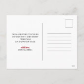 メリー&ク結婚したリスマス新婚フォトコラージュ シーズンポストカード (裏面)