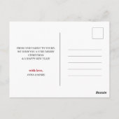 メリー&ク結婚したリスマス新婚フォトコラージュ ポストカード (裏面)