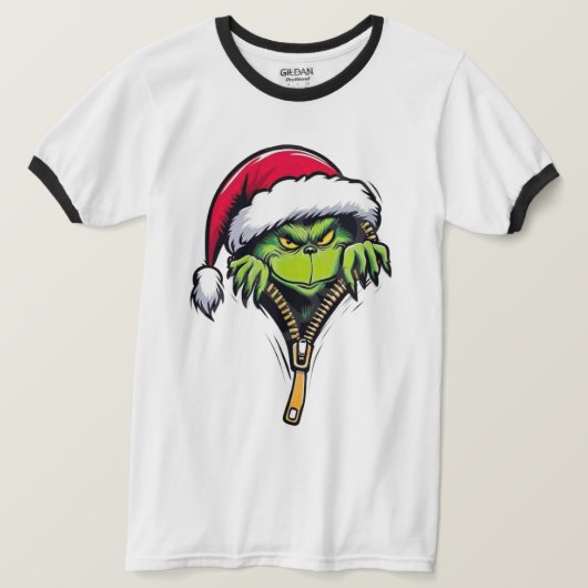💚 メリー・グリンチマス Tシャツ – 面白いグリーンのクリスマス (デザイン正面)