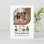 メリー・グースマス おかしいアヒルのクリスマス写真 シーズンカード (スタンド正面)