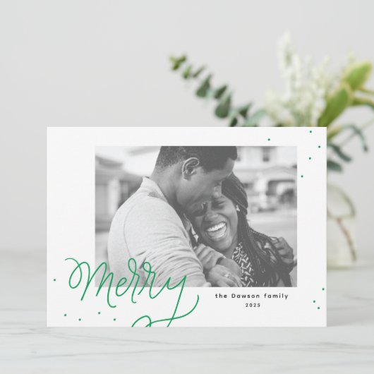 メリー・コンフェッティ・フェスティブ写真ホリデーカード シーズンカード (スタンド正面)
