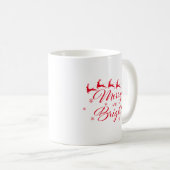メリー&サンタ&スリー付き明るいコーヒーマグ コーヒーマグカップ (正面右)