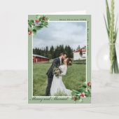 メリー&サ結婚したージ2写真折り畳みクリスマス シーズンカード (正面)