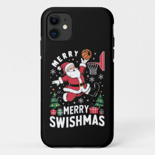 メリー・スウィッシュマス クリスマス サンタバスケットボール iPhone 11 ケース