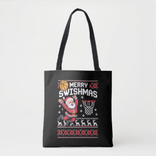 メリー・スウィッシュマス・バスケットボール・アグリー・クリスマス・Xmas トートバッグ